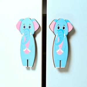 Cute Blue Elephant Shape Cabinet Handle for <b>Kids</b> Room Decorative Dresser Handles Cupboard Pulls <b>Kitchen</b> Novelty Drawer usage - Product Image 4