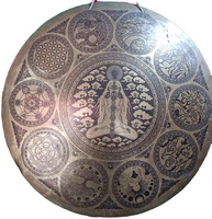 Premium Handcrafted Brass Gong Authentic Tibetan Sound Rich Resonance Timeless Meditation Healing Decor Nepal Customizable