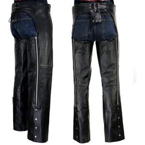 ชุดขี่มอเตอร์ไซค์หนังสีดำคลาสสิก LKM5723 ปี 2025 สำหรับผู้ชายและผู้หญิง ขนาด 30 นิ้ว - Product Image 2