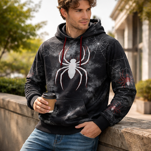 Wholesale Custom <b>Lightweight</b> Breathable 100% Cotton Spider <b>Hoodie</b> with Drawstring-Factory Direct Supplier for Bulk Orders - Product Image 6