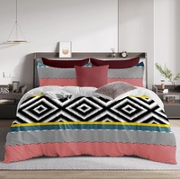 Parure de lit de luxe imprimée de qualité supérieure pour lit King Size, durable, 120 GSM, 100% polyester, 3 pièces, pour toutes les saisons