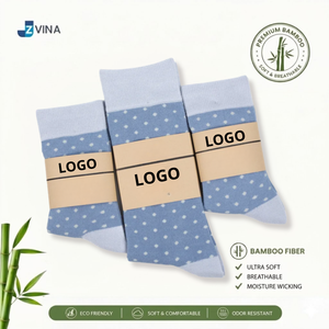 JZVINA Men's Bamboo Fiber Ankle <b>Socks</b> Argyle Pattern Breathable <b>Moisture</b> Wicking Eco Friendly Custom Logo Spring Wear - Product Image 5