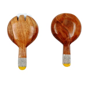 Ensemble de 2 couverts à salade en bois d'acacia et de manguier faits à la main, ustensiles de cuisine personnalisables au design dernier cri - Product Image 1