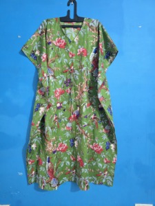 Pantalon de nuit long pour femme à imprimé oiseaux verts, décontracté, en tissu tissé doux et confortable, à motifs, pour l'été - Product Image 2