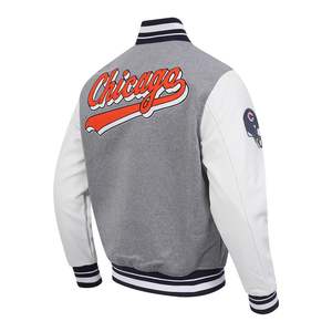 Veste universitaire personnalisée style streetwear, patch chenille brodé, mélange polaire chaud, boutonnée, vêtement d'extérieur décontracté pour l'hiver - Product Image 3