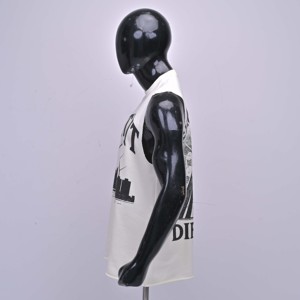 Débardeur en coton sans manches pour homme, qualité supérieure, imprimé skyline de Detroit, col rond, coupe décontractée, jersey respirant - Product Image 4