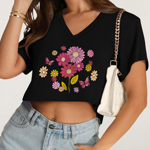 Camiseta corta sostenible para mujer, tejido antibacteriano de tacto suave, camiseta de verano de manga corta, ropa ecológica para mujer - Product Image 5