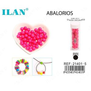 ILAN Perline 8mm Rosa Scuro per Gioielli e Artigianato - Product Image 1