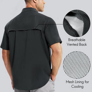 เสื้อเชิ้ตตกปลาสำหรับผู้ชาย สไตล์ลำลอง น้ำหนักเบา เหมาะสำหรับกิจกรรมกลางแจ้ง ปกพับได้ คุณภาพดีเยี่ยม - Product Image 2