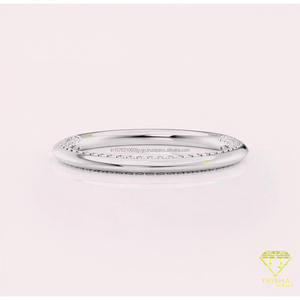 Minimalist Lab Grown Diamond Open Cuff Bangle <b>Bracelet</b> in 925 Sterling Silver Elegant Stackable Fine Jewelry for Women - Product Image 1