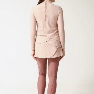 Traje de Baño Musulmán de Dos Piezas para Mujer, Estilo Burkini, Corte Alto, Cierre de Cremallera, Estampado Sólido, Logotipo Frontal, Impermeable y Transpirable - Product Image 4