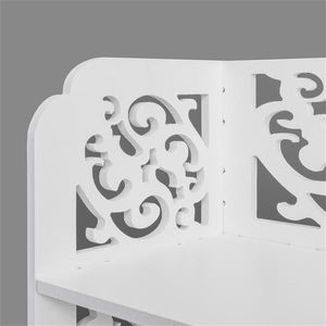 Scarpiera Bianca a Sei Ripiani in Legno Intagliato con Design in Pannelli di Plastica - Product Image 6