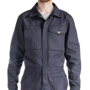 Combinaison de travail industrielle en coton respirant pour les ouvriers d'usine, durable et avec broderie personnalisée en option - Product Image 2