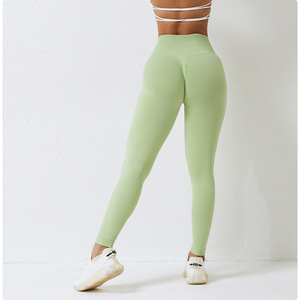 Women Mid Waist Knitted Cotton/Bamboo Breathable Lightweight Vintage Style Fitness Leggings-Reasonable Price Made in Pakistan - Product Image 6