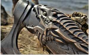 Hacha Vikinga de Acero de Damasco de Alta Calidad Industrial con Alto Contenido de Carbono, Mango de Madera de Fresno de 20 Pulgadas, Logotipo Personalizable, Embalaje - Product Image 5