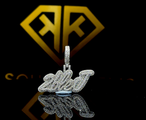 Pendentif Hip Hop personnalisé avec numéro et nom, pendentif Hip Hop personnalisé avec lettre, pendentif Moissanite, bijoux Hip Hop Ice Out de qualité supérieure - Product Image 1
