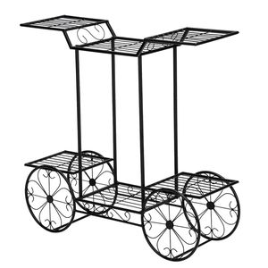 Carrello da Giardino a 6 Ripiani Stile Parigino per Esposizione Vasi di Fiori, Arredo da Patio - Product Image 4