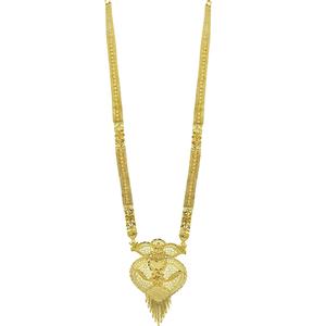สร้อยคอทองคำแท้ 14K 18K 24K แบบยาวสไตล์ดั้งเดิม สร้อยคอแฟชั่นทองเหลืองชุบทอง ชุดเครื่องประดับเจ้าสาวแบบยาว - Product Image 3