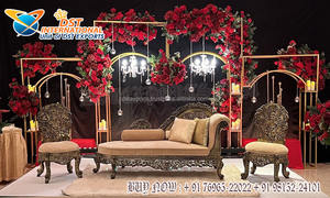 Elegante Marco de Fondo para Escenario de Boda Asiática, Decoración de Fondo para Boda Real, Aspecto Épico para Boda India - Product Image 6