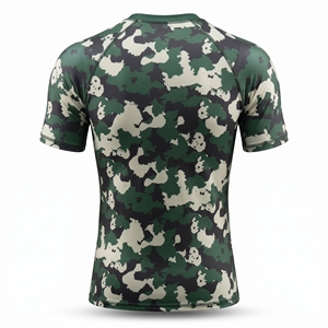 Maillot de sport camouflage personnalisé à manches courtes, T-shirt imprimé à séchage rapide pour arts martiaux, entraînement d'équipe, MMA, grappling, Rashguard OEM - Product Image 3