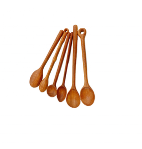 ช้อนเสิร์ฟไม้แอชธรรมชาติช้อนตักไม้อะคาเซียความยาว18ซม. สำหรับเครื่องครัวไม้บ้านและสวน - Product Image 4