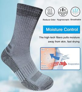 Men's Striped Customized Bottom Logo Cuff Body Casual Knitted <b>Breathable</b> Eco-Friendly <b>Socks</b> - Product Image 4