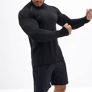 Haut de compression gris à manches longues pour homme, séchage rapide, idéal pour le sport (taille adulte) - Product Image 5