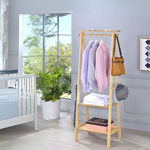 Gancio e appendiabiti da parete con finitura naturale alta 59 \ "per capi e cappotti - Product Image 5