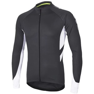 Maillot de cyclisme à manches longues pour homme, jaune fluo avec empiècements noirs, fermeture éclair intégrale, coupe-vent, séchage rapide, maillot de sport pour VTT - Product Image 6