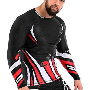 Custom Logo <b>Men</b> Long Sleeve <b>Compression</b> Rash Guard Gym <b>Shirt</b> Quick Dry Fitness Workout OEM Sportswear - Product Image 2