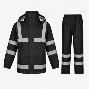 Traje de Lluvia de Seguridad Reflectante Impermeable y Protector Contra Vapores de Alta Visibilidad, Chaqueta y Pantalones para Trabajo de Rescate de Emergencia - Product Image 3
