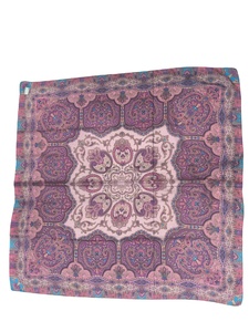 Écharpe carrée rose tropicale d'été, imprimé Hibiscus Monstera, paréo de plage, soie légère de qualité supérieure, vintage, ornée de coquillages et de pompons - Product Image 2