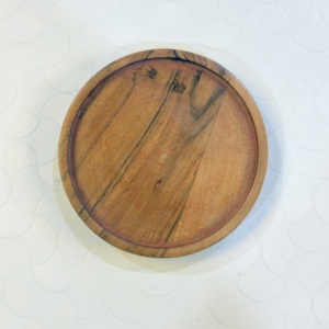 HHO Classic Wooden Coaster Non-Slip Solid Wood Eco-Friendly 4 Inch Diameter Heat Resistant Durable Washable Cup <b>Mat</b> for Home Use - Product Image 5