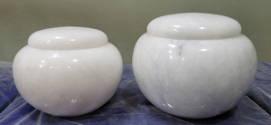 Handcrafted Marble Pet Funeral Urn for Dog Cat Ashes with Keepsake Cremation Urn Set Decorative <b>Stone</b> <b>Memorial</b> Urn Wholesale - Product Image 2