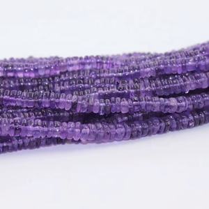 Cuentas de amatista heishi de alta calidad de 6-6.5 mm, tira de 16 pulgadas para la fabricación de joyería - Product Image 2