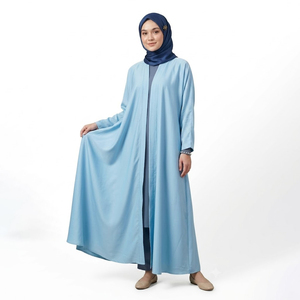 Prix de gros, meilleurs fabricants d'abayas, abaya de couleur unie, vêtements islamiques modestes, robes musulmanes pour femmes - Product Image 1