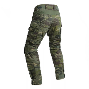 Pantalones Tácticos Cargo para Hombre con Múltiples Bolsillos, Transpirables, Color Oliva, para Senderismo, con Decoración de Botones, Estilo Plano - Product Image 5