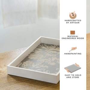 Plateau en bois moderne et luxueux pour servir des collations et des fruits sur le bureau, forme rectangulaire, plateau rectangulaire en bois de qualité supérieure au meilleur prix - Product Image 5