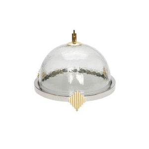 Supports à gâteaux en métal au design exclusif avec couvercle en verre, présentoir à desserts rond de haute qualité, accessoires pour gâteaux d'anniversaire à domicile - Product Image 1