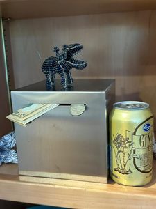 Stainless Steel Square Portable Money <b>Box</b> with <b>Combination</b> <b>Lock</b> for Home Use High Quality Secure Coin Storage & Organizer - Product Image 2
