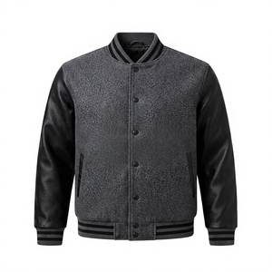 Chaqueta Bomber Universitaria Azul y Blanca Personalizada, Chaqueta Letterman Unisex con Puños Acanalados y Botones a Presión, Estilo Urbano - Product Image 6