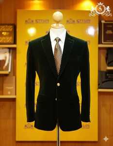 Traje de Negocios a Medida de Lana 100% con Forro Completo, Resistente al Viento y Antiarrugas para Hombre, Tallas Grandes, con Pliegues Delanteros y Cuello de Solapa - Product Image 2