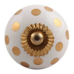 Boutons de tiroir et poignées de meuble en céramique dorée de qualité supérieure, design contemporain, faits à la main, pour chambre à coucher, commode, armoire de cuisine - Product Image 2