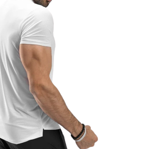 Camiseta Deportiva Blanca Personalizada para Hombre, Ligera, de Secado Rápido, Poliéster y Spandex, para Gimnasio, Entrenamiento, Deportes, OEM, Ropa Deportiva - Product Image 6
