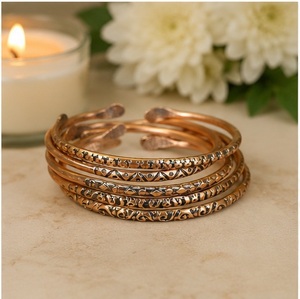 Factory Direct Custom Pure Copper Cuff Bracelet Wholesale Vintage <b>Engraved</b> <b>Bangle</b> Jewelry - Product Image 6