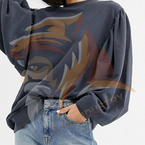 Sweat-shirts oversize en molleton d'hiver avec logo personnalisé pour femmes, en coton de haute qualité et fibres de bambou, respirants et surdimensionnés - Product Image 3