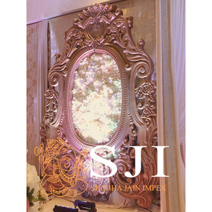 Rajwada Traditional Simple Carved Golden Fiber Window <b>Frame</b> with Professional Design for <b>Wedding</b> Decoration - Product Image 3