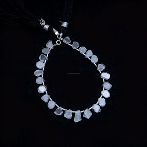 ลูกปัดเพทายสีขาวธรรมชาติพรีเมี่ยมแฮนด์เมด6นิ้ว6X8มม. พลอยรูปทรงเรียบสำหรับสร้อยข้อมือเครื่องประดับสร้อยคอ - Product Image 3