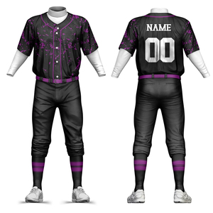 Uniforme de Béisbol Sublimado con Nuevo Diseño, Transpirable y de Secado Rápido, en Buena Calidad, Etiqueta Privada Personalizada, Color Sólido, MOQ Bajo - Product Image 1