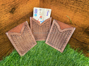 เคสใส่บัตรเครดิตทรงสี่เหลี่ยมผืนผ้าหนังถือด้วยมือขนาดเล็กน่ารักแบบตะวันตก - Product Image 5
